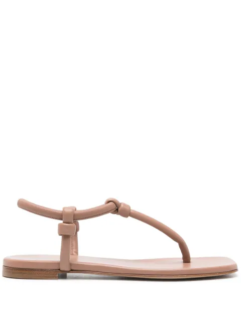 Gianvito Rossi leather flip-flops Neutrals G3239505CUONAP