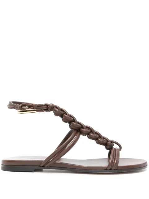 Gianvito Rossi braided flat sandals Brown G3242405CUONAP