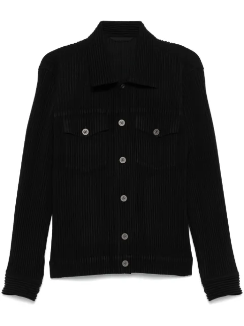 Homme Plissé Issey Miyake pleated jacket Black HP56FC250