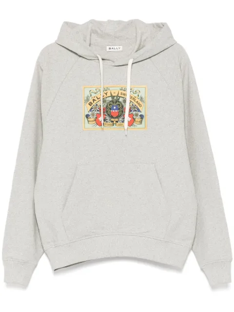 Bally graphic-print hoodie Grey M5BAD91FC0300