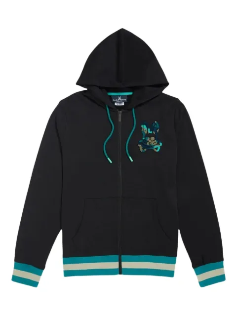 Psycho Bunny Howgate zip-up hoodie Black B6H209Q1FTBLK