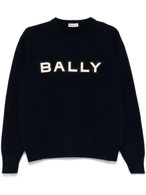 Bally logo-patch jumper Blue M5BAD32KWO039F5