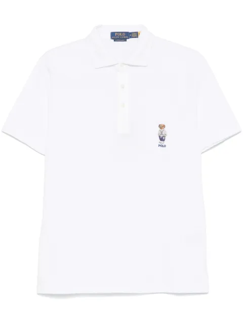 Polo Ralph Lauren Polo Bear-patch polo shirt White 710963818001