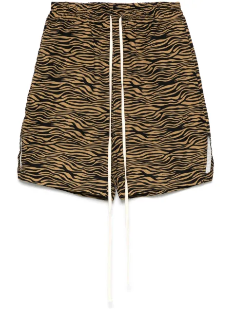 Yuiki Shimoji tiger-stripes shorts Black YS00115