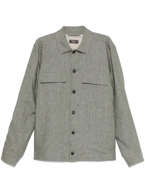 Peserico mélange-effect shirt jacket Grey R5223802607