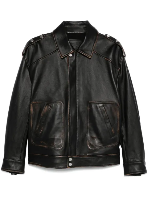 Blumarine leather jacket Black 2L073A
