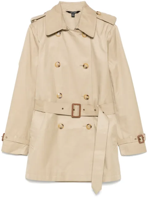 Lauren Ralph Lauren double-breasted belted trench coat Neutrals 297967126002