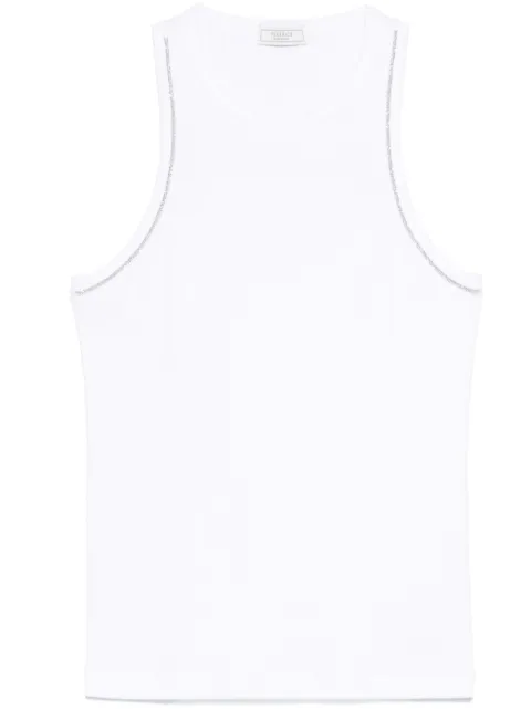 Peserico beaded trim-detail top White S08781J005669