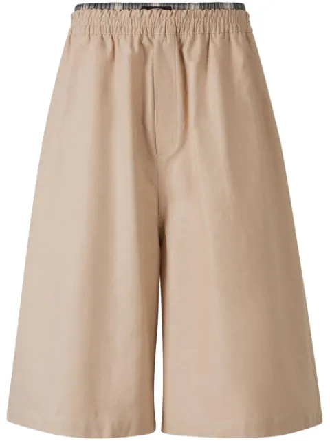 Willy Chavarria layered-detail shorts Brown WCBTM0032009EXPOSEDBOXERSHORT