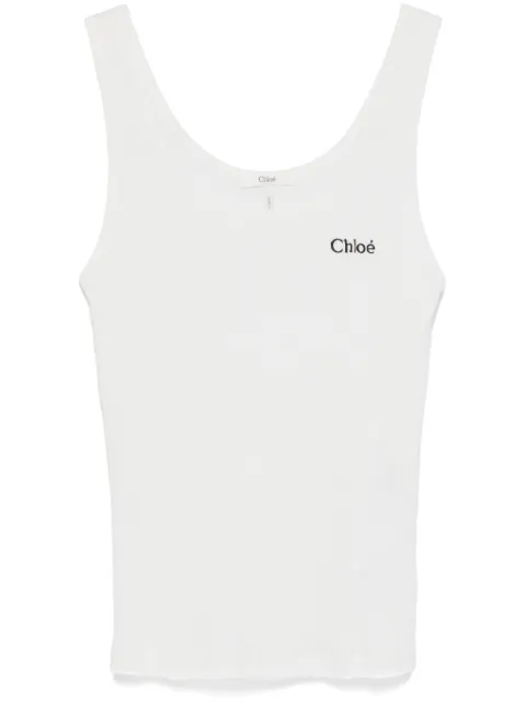 Chloé jersey tank top White CH25SJH12180