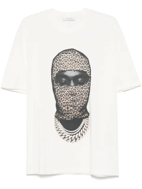 Ih Nom Uh Nit leopard-mask T-shirt White NUS25230