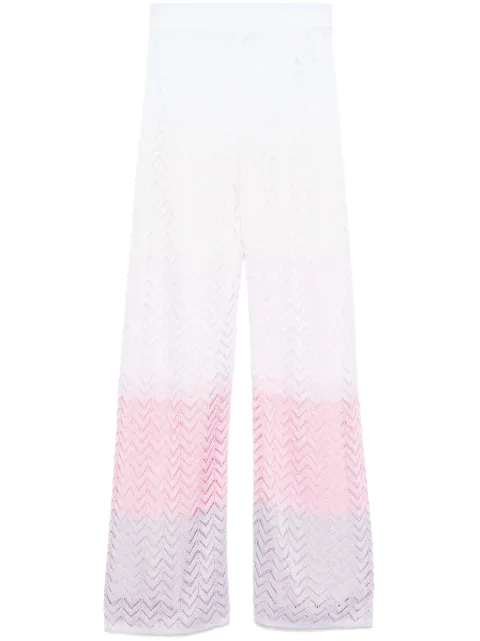 Missoni chevron-knit trousers White DS25SI07BK044X