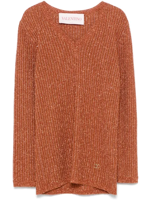 Valentino Garavani lurex sweater Orange BKC63Q94H