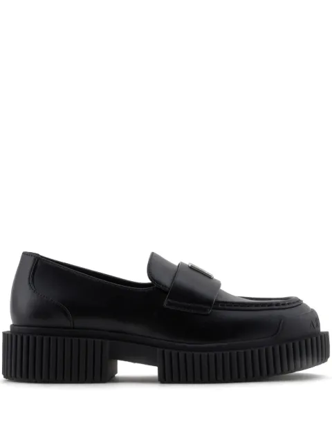 Armani Exchange leather loafers Black XDA006XV874