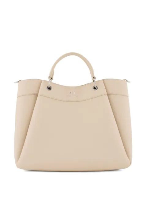 Armani Exchange pleat-detail tote bag Neutrals 942910CC783