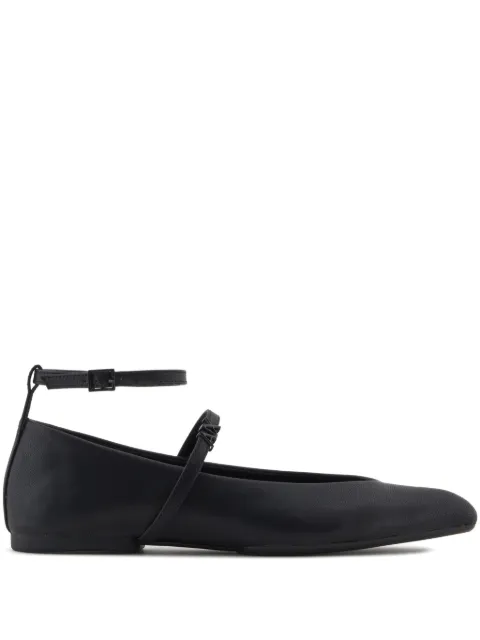 Armani Exchange pointed-toe ballerina shoes Black XDD004XV841