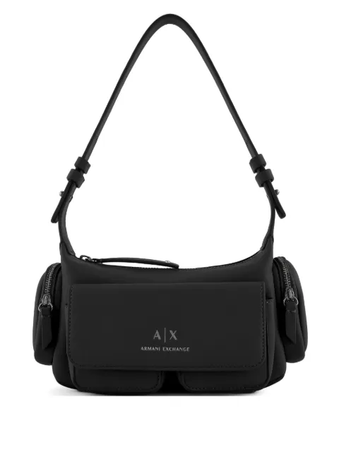 Armani Exchange logo-print shoulder bag Black XW000405AF12589
