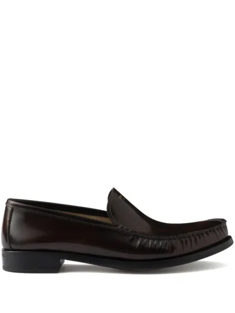 Prada brushed leather loafers Brown 1D991NFA020P39