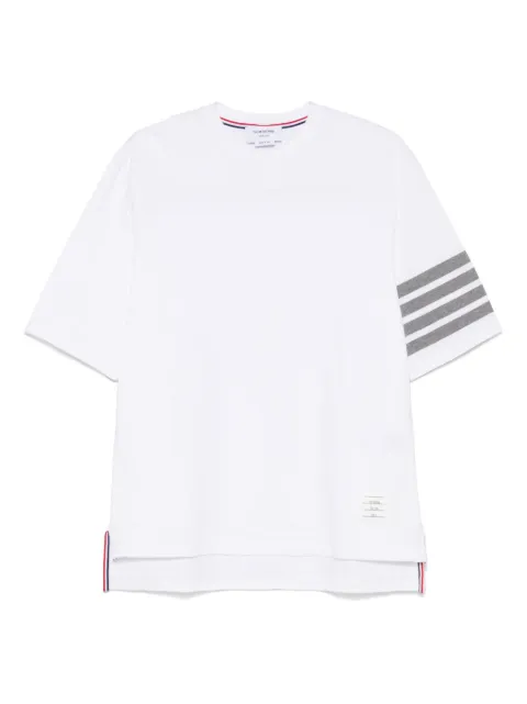 Thom Browne 4-Bar mock-neck T-shirt White MJS168G07862