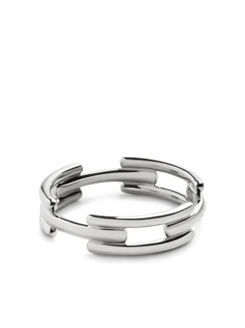 Monica Vinader Signature Link stacking ring Silver SSRGCHANNON