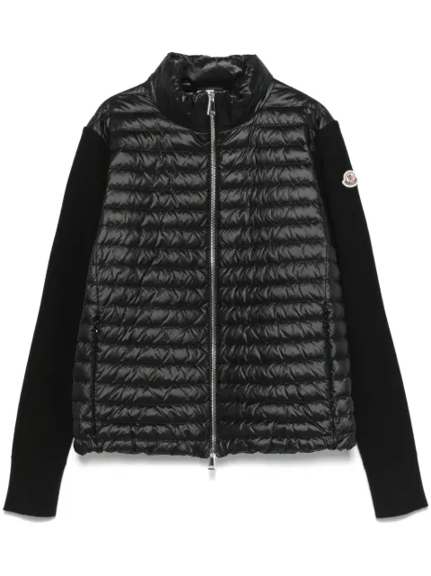 Moncler knitted-sleeve padded jacket Black L10939B00032M1131