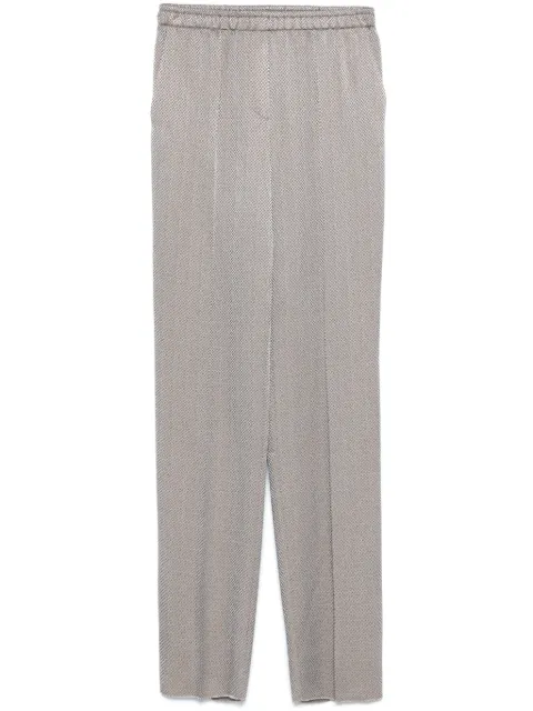 Giorgio Armani pattern-jacquard trousers Grey GW000644TE13745