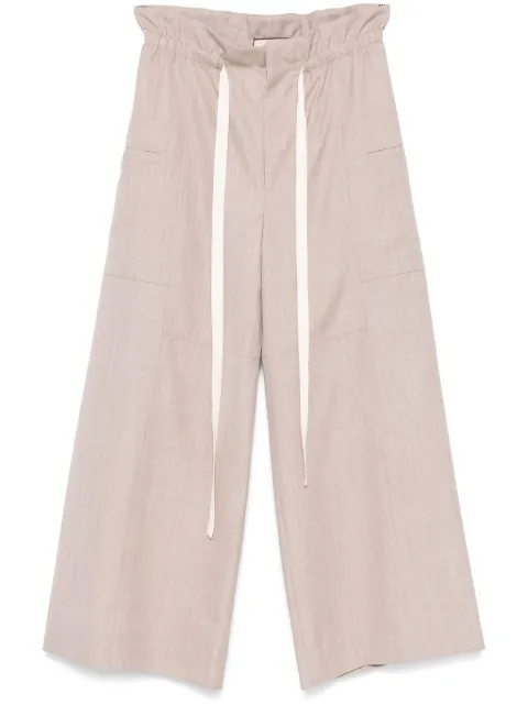 Plan C Panama trousers Brown PNCAG01FU0TW050