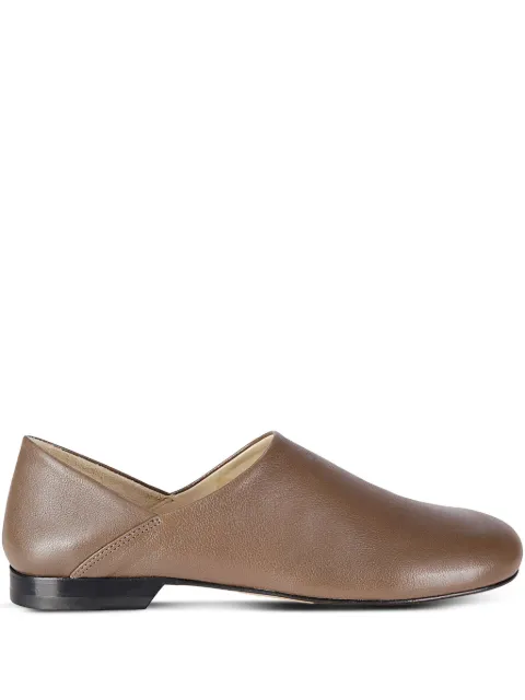 LEMAIRE leather slippers Brown FO0144LL0043
