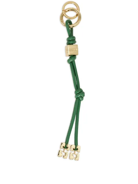 GANNI logo-charm keyring Green A6626