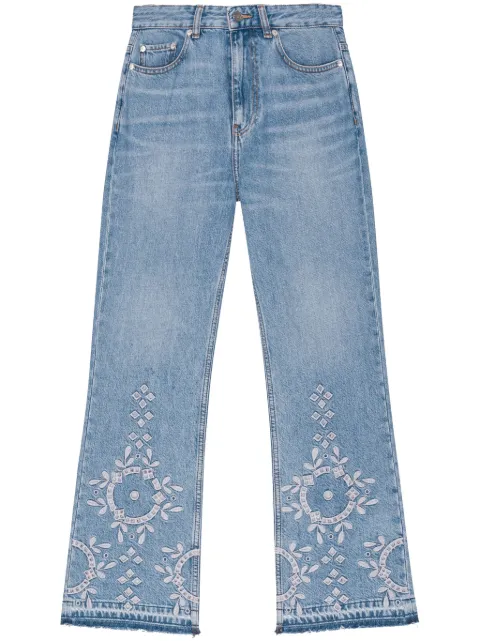 GANNI broderie-anglaise jeans Blue J1714
