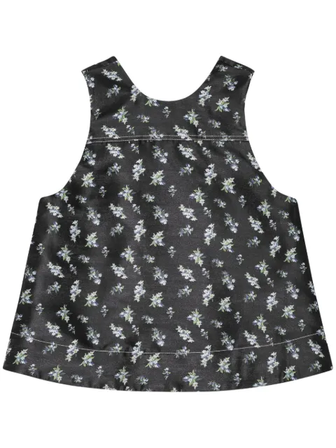 GANNI floral-print top Black W0360