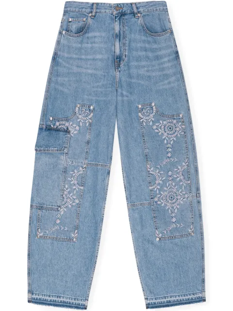 GANNI broderie-anglaise jeans Blue J1695