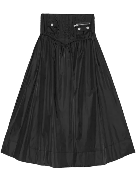 GANNI high-waisted maxi skirt Black W0656