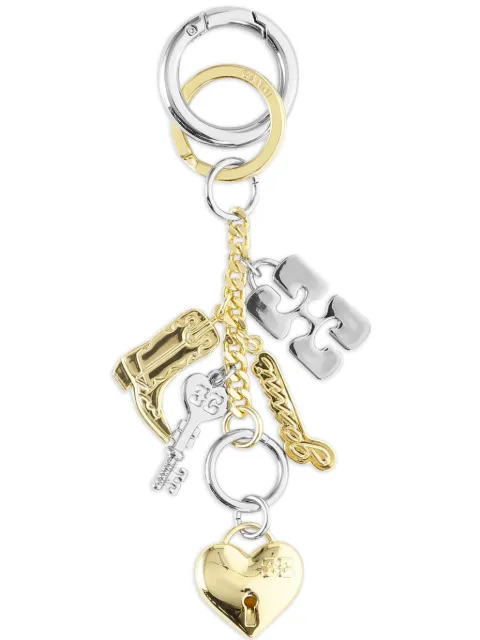 GANNI two-tone keyring Gold A6616