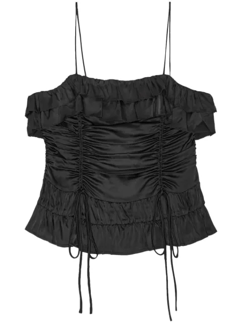 GANNI draped top Black W0382