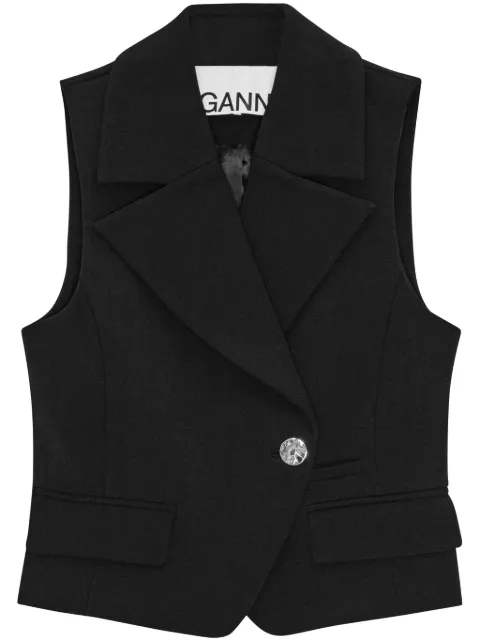GANNI double-breasted waistcoat Black W0243
