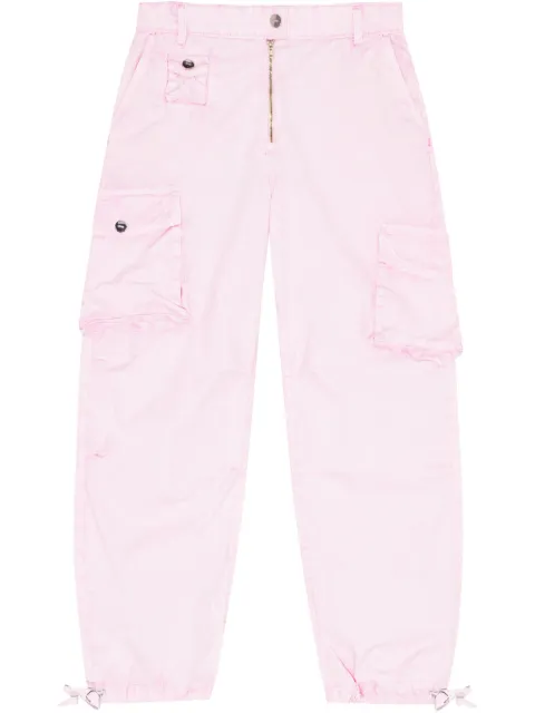 GANNI straight cargo pants Pink W0392