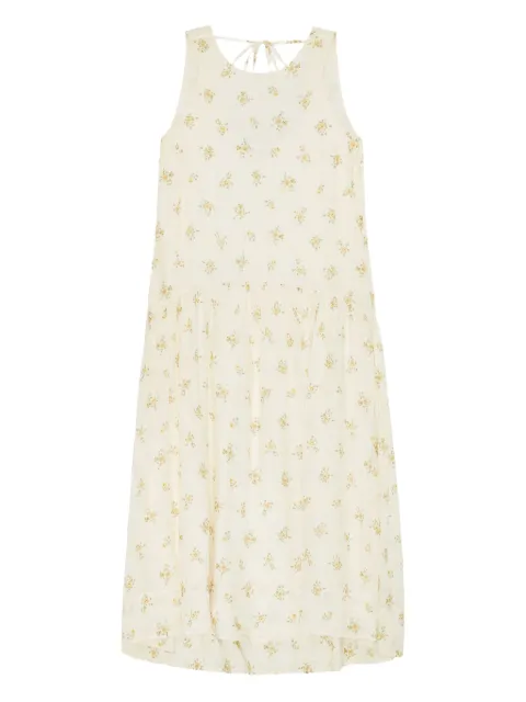 GANNI floral-print dress Neutrals W0694