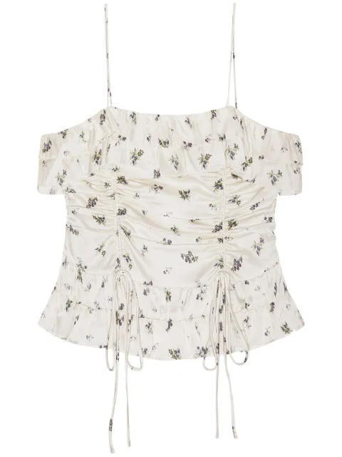 GANNI draped top White W0274