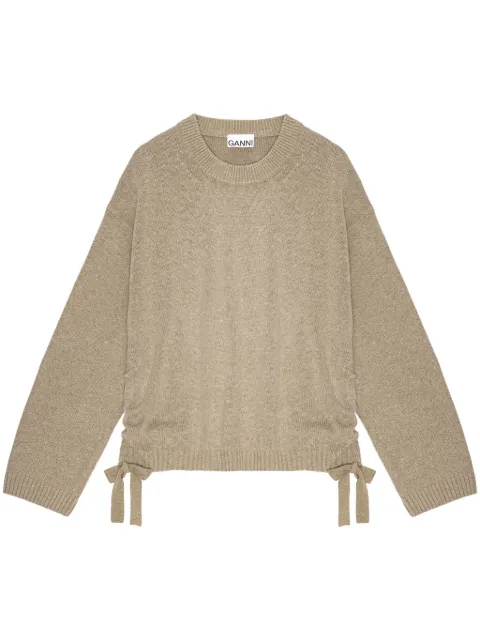 GANNI drawstring sweater Neutrals K2431
