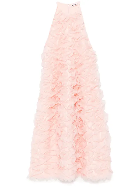 Jil Sander ruffle sleeveless dress Pink J02CT0488
