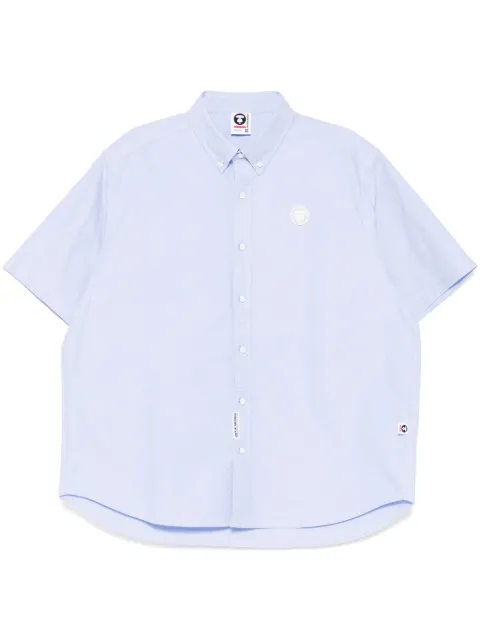 AAPE BY *A BATHING APE® logo-patch shirt Blue ASR8516XXO
