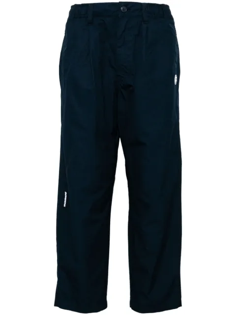 AAPE BY *A BATHING APE® logo-patch trousers Blue APTB665XXO