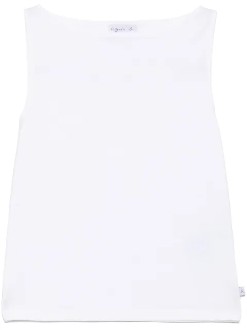 agnès b. Leopard tank top White 5879JJD8