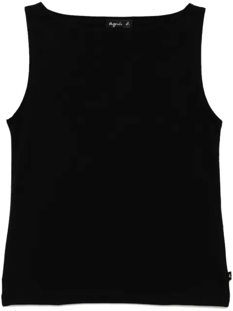 agnès b. leopard tank top Black 5879JJD8
