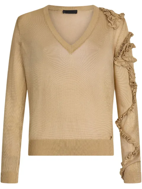 LIU JO ruched sweater Brown CA5165MS028