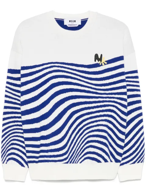 MSGM striped sweater White 3841MDM194257283
