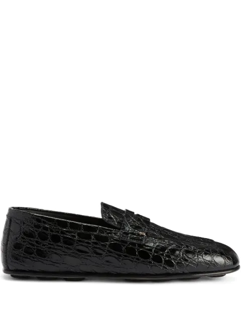 Giuseppe Zanotti Cristophe crocodile-embossed loafers Black EU50025002