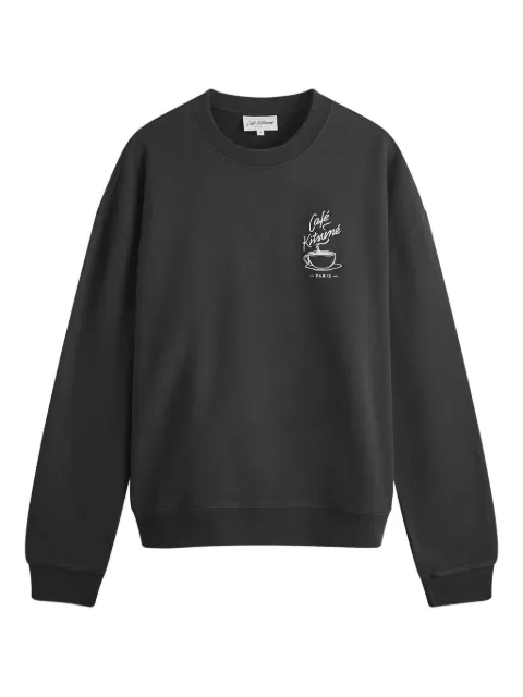 CAFÉ KITSUNÉ Coffee Cup sweatshirt Black CKMU00302KM0330