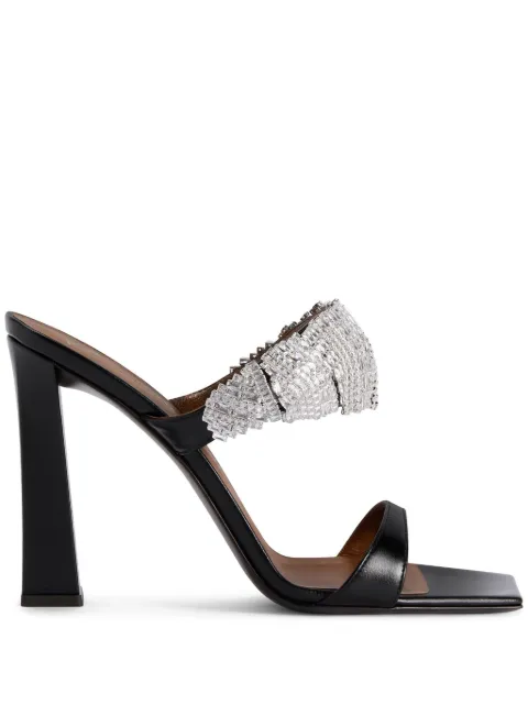 Giuseppe Zanotti 105mm Tiara rhinestone-embellished leather sandals Black E500031007